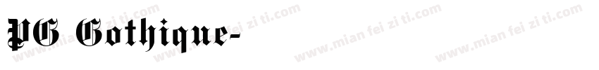 PG Gothique字体转换